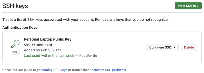 Github SSH keys