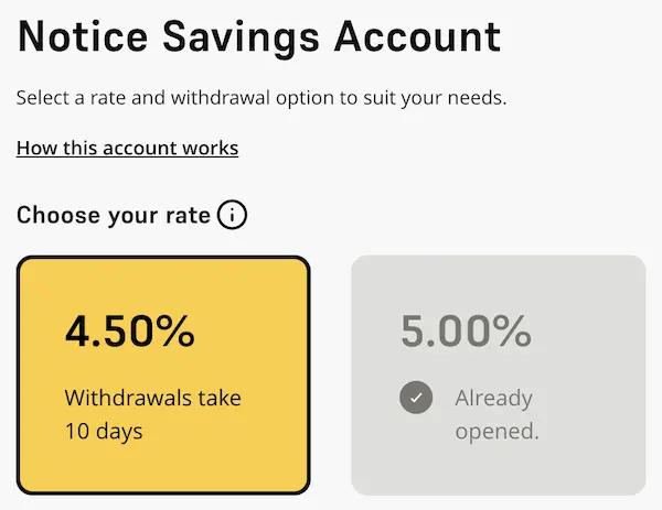 Opening an EQ Bank Notice Savings Account